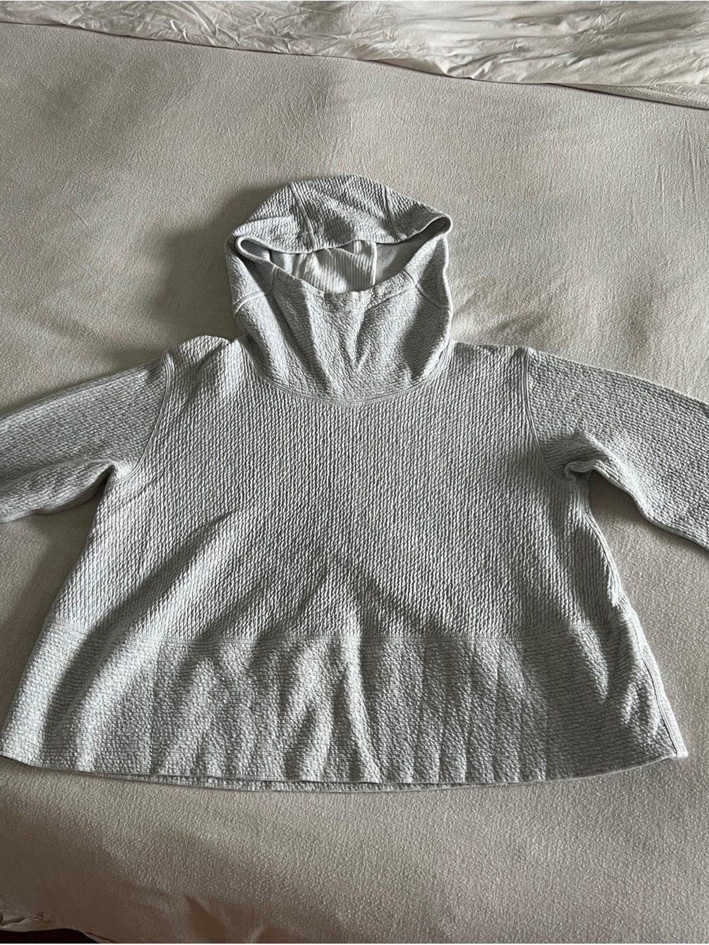 lululemon athletica Light Gray Ribbed Hoodie